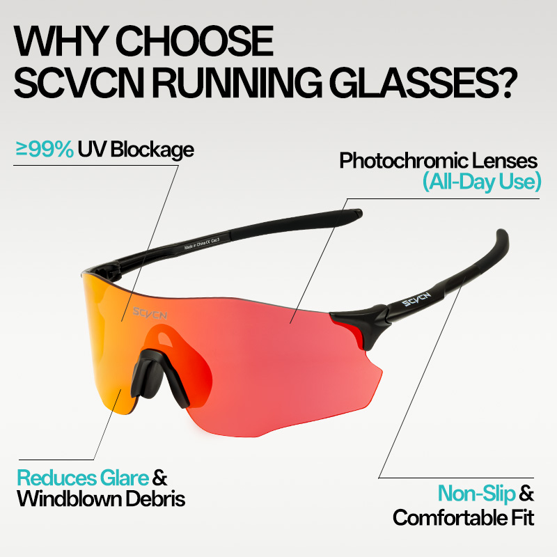 SCVCN Photochromic Rimless Sun - Mountain Biking Sport review and price
