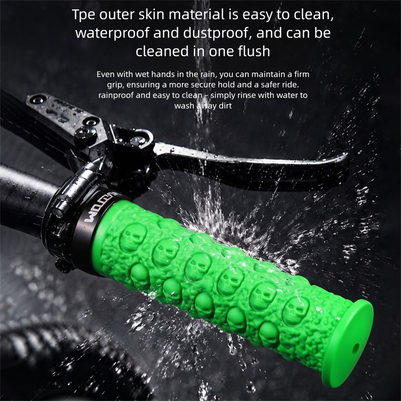 Bicycle Handlebar Grips, Skull - Mountain Biking Gloves review and price