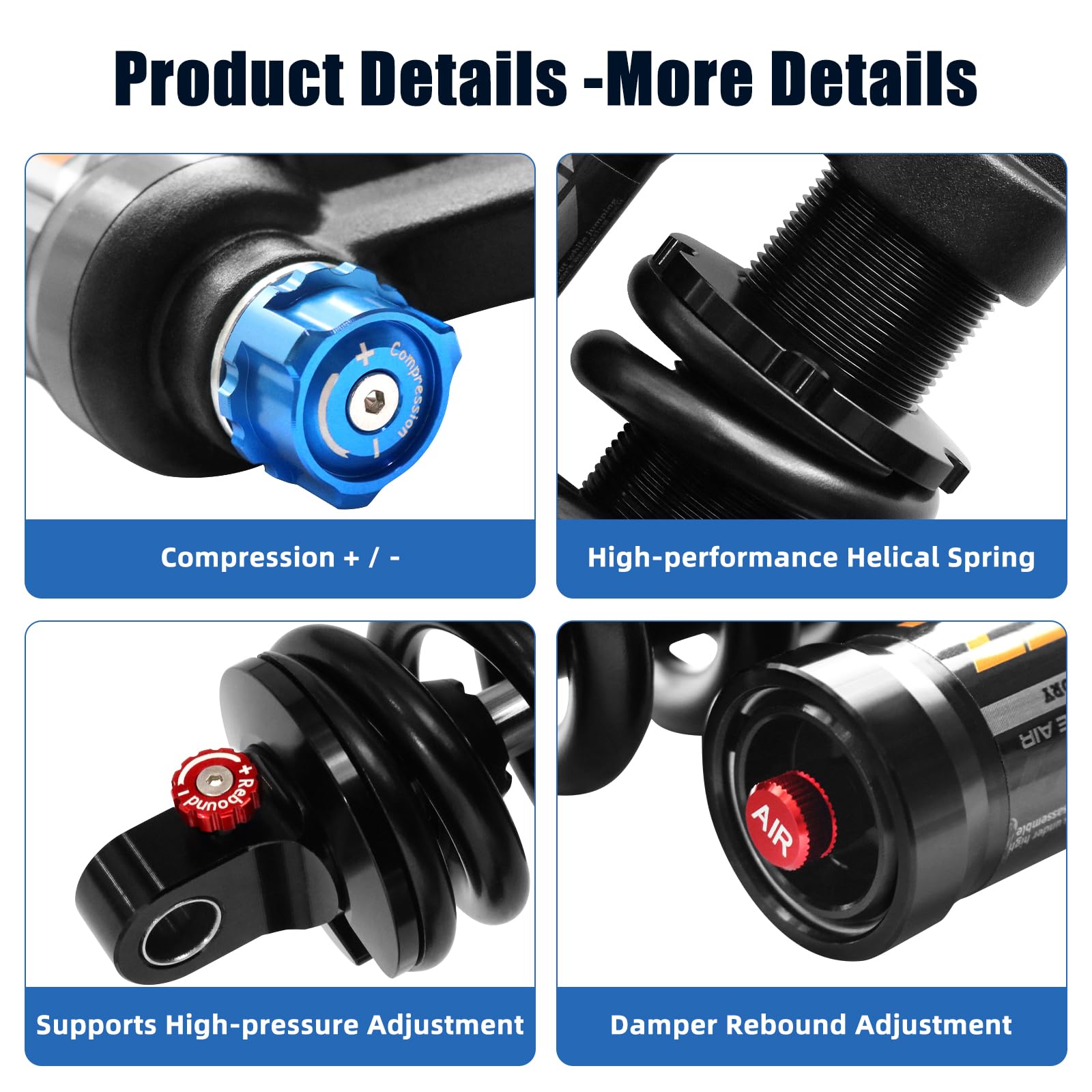 Adjustable Air Coil Rear Shock - Mountain Biking Downhill review and price